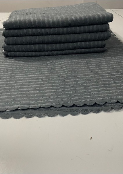 Bambu Çizgili Süngerli Kadife Kaymaz Koltuk Çekyat Örtüsü