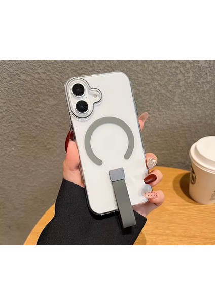 Apple iPhone 14 Pro Uyumlu Magsafe Özellikli El Tutamaçlı Teksas Silikon Kapak