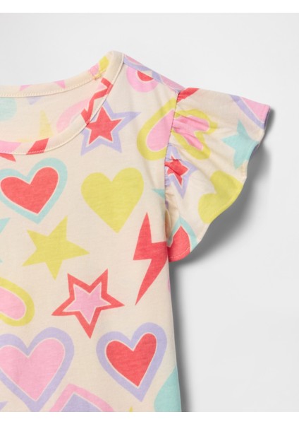 Kız Bebek Kırık Beyaz Fırfır Kol T-Shirt fiyatları