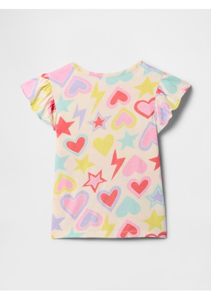 Kız Bebek Kırık Beyaz Fırfır Kol T-Shirt modelleri