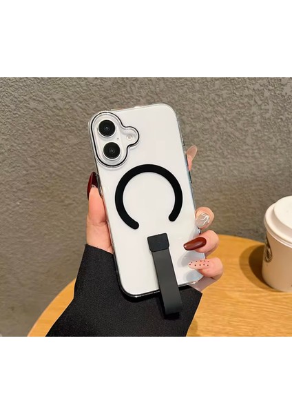 Apple iPhone 14 Pro Max Uyumlu Magsafe Özellikli El Tutamaçlı Teksas Silikon Kapak