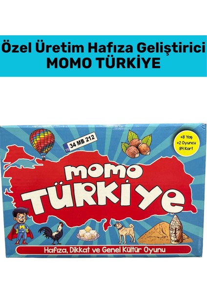 Premium Görsel Algı Koordinasyon Dikkat Hafıza Genel Kültür Geliştirici Eğlenceli Momo Türkiye Oyunu
