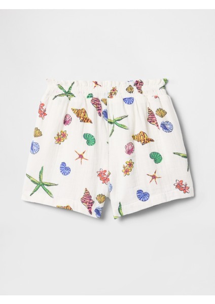 Kız Bebek Çok Renkli Gauze Pull-On Şort modelleri