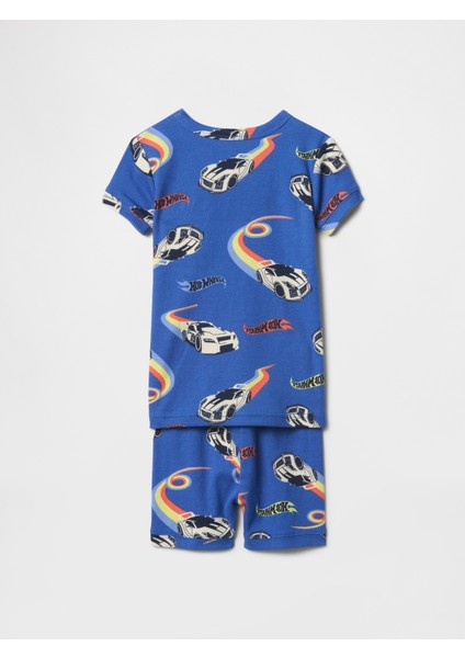 Bebek Mavi %100 Organik Pamuk Hot Wheels™ Pijama Takımı modelleri