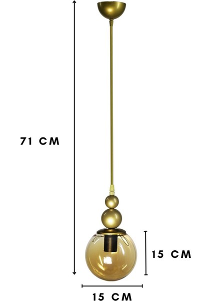 Venüs Tekli Sarkıt Eskitme Model- Hakiki Bal Cam- Oturma Odası- Salon- Yatak Odası Modern Avize