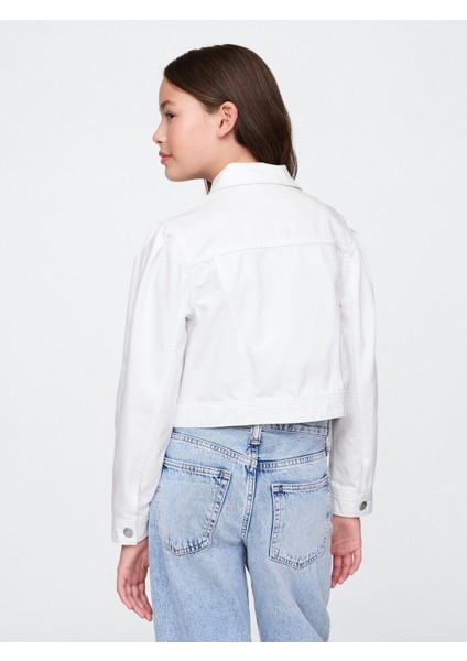 Kız Çocuk Orange Kıss Neon Kids Crop Denim Ceket