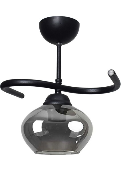 Fuji Salon - Mutfak - Yatak Odası - Hol - Siyah Renk Füme Camlı Tekli Avize fiyatları