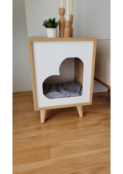 Ahşap Kedi Evi & Kedi Evi 40X40CM Doğal Ahşap Renk fiyatları