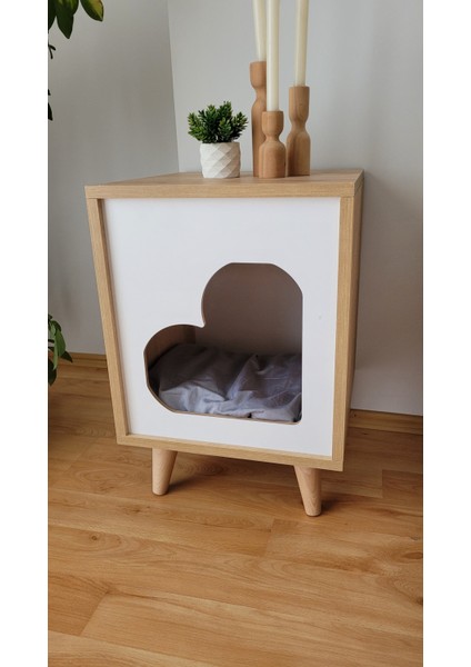 Ahşap Kedi Evi & Kedi Evi 40X40CM Doğal Ahşap Renk fırsatları