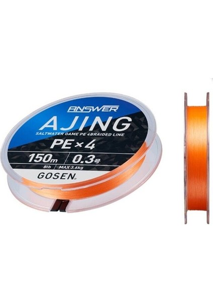 Answer Ajing Pe4 Örgü Lrf Ipi 150MT Coctail Orange 0.3 Pe