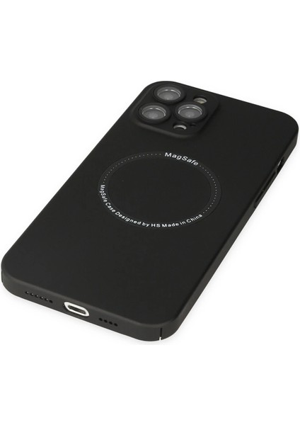 Apple iPhone 12 Pro Kılıf Jack Magneticsafe Lens Silikon - Siyah Gnzrz