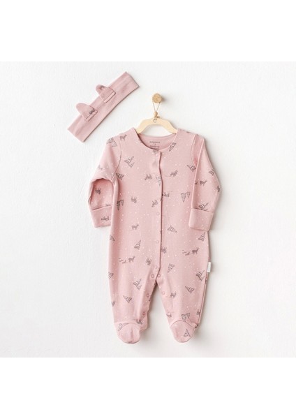 Andywawa AC25044 Puppy Gazelle Bebe Tulum Takım Pink