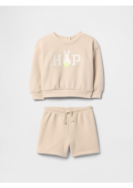 Bebek Bej Vintage Soft Gap Logo Outfit Set