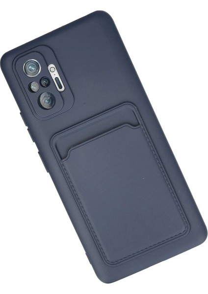 Xiaomi Redmi Note 10 Pro Kılıf Kelvin Kartvizitli Silikon - Lacivert Gnzrz