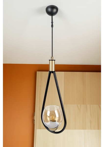 MK02 Antik Eskitme Detaylı Siyah Plafonyer Yemek Masası Üstü Yatak Odası Salon Avize Mutfak Avize