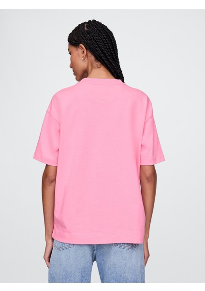Kadın Pembe Organik Pamuk Vintagesoft Heavyweight T-Shirt fırsatları