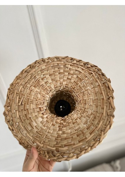 Hasır Bambu Rattan Avize 30 cm Iskandinav Bohem Rustik Avize Sarkıt-Salon Yatak Odası(Duy Dahil ) fiyatları