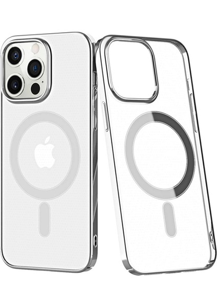 Apple iPhone 12 Pro Max Kılıf Element Magneticsafe Sert Kapak - Gümüş Gnzrz