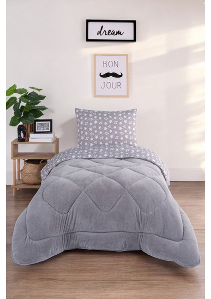 Comfort Set Wellsoft Yorganlı 2 Parça Tek Kişilik Orion A.gri