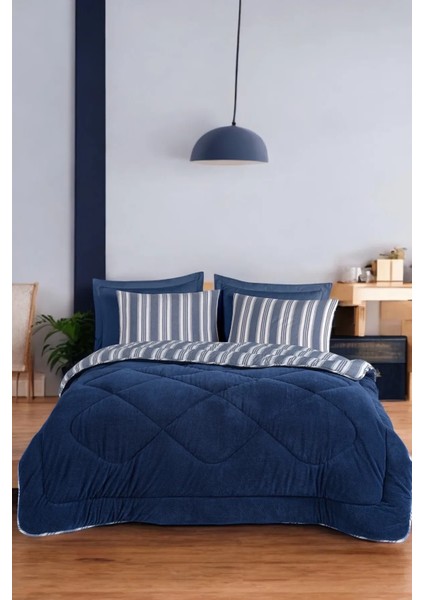 Comfort Set Wellsoft Yorganlı 2 Parça Tek Kişilik Gentletouch Lacivert