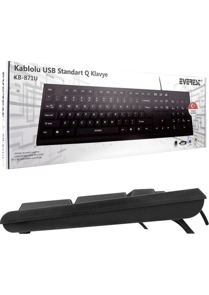 Everest KB-871U Siyah USB Standart Q Klavye