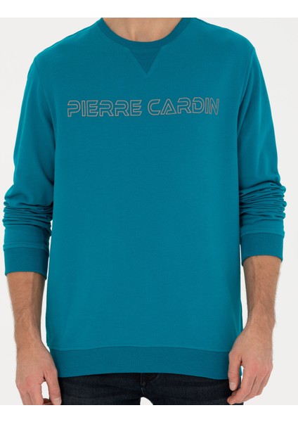 Erkek Zümrüt Regular Fit Sweatshirt 50279523-VR055