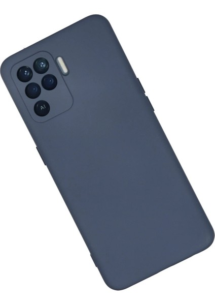Reno 5 Lite Kılıf Nano Içi Kadife Silikon - Gri Gnzrz