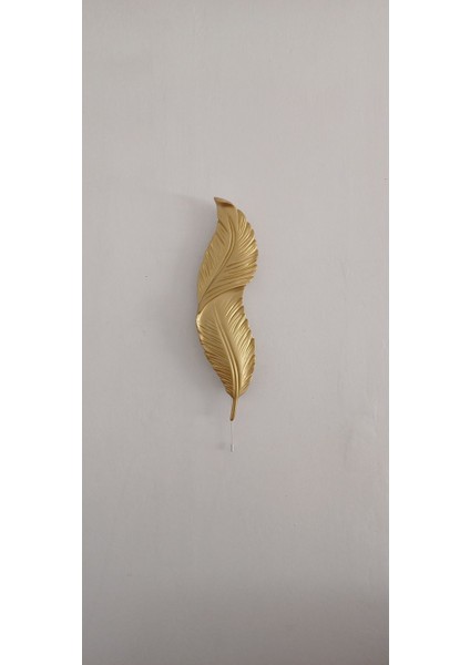 Tüy Aplik Ledli Pilli Dekoratif Duvar Aydınlatma - Şık ve Modern Tasarım - Kolay Montaj (60*16 cm )