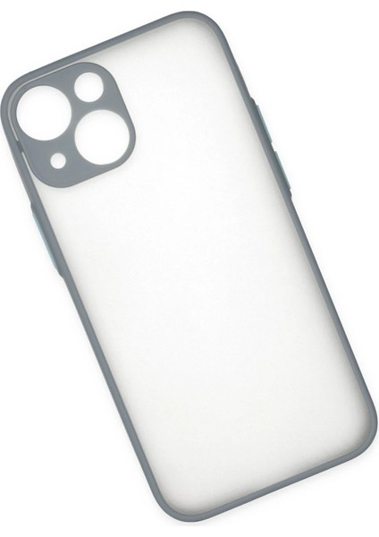 Apple iPhone 15 Plus Kılıf Montreal Silikon Kapak - Gri Gnzrz