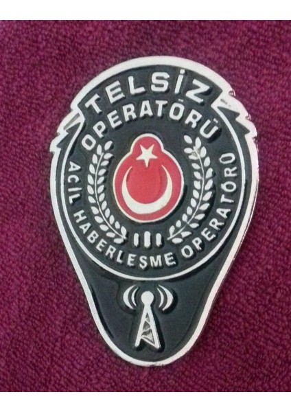 Telsiz Operatörü,Amatör Telsizci Rozetli Cüzdanı,+1 Rozet AL.Sivile Satılmaz.