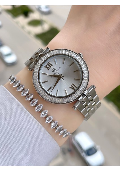 Gümüş Renk Çelik Kadın Kol Saati ve Bileklik fiyatları