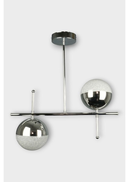 Çello Modern Tasarım Metal Krom Renk Cafe - Salon - Mutfak – Yatak Odası – LED 2'li Avize fırsatları