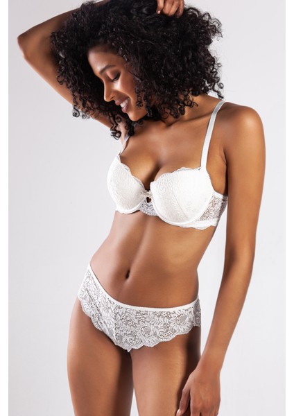 G.colors Balconette Foam Push Up Bra, Ekru Konforlu ve Şık Sütyen