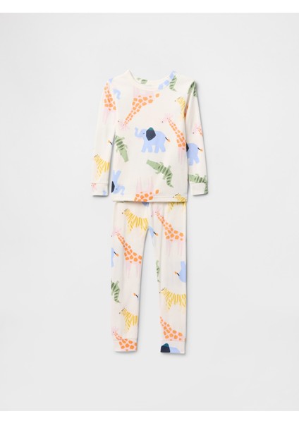 Bebek Çok Renkli Safari Pijama Takımı
