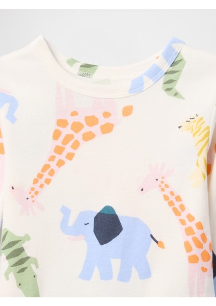 Bebek Çok Renkli Safari Pijama Takımı