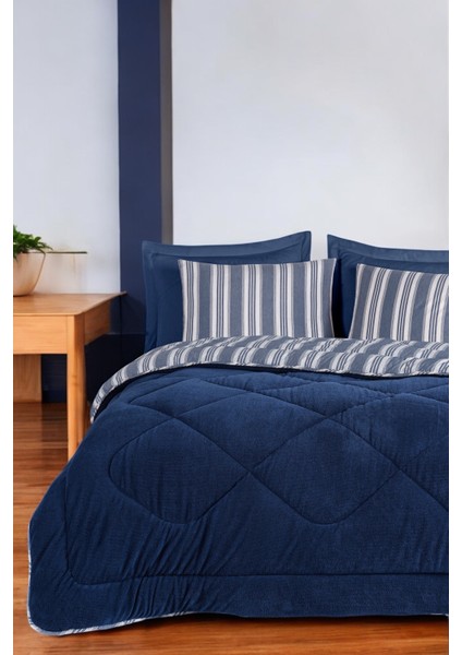 Comfort Set Wellsoft Yorganlı 2 Parça Tek Kişilik Gentletouch Lacivert fiyatları