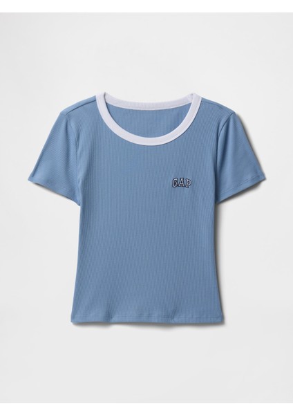 Kadın Mavi Gap Logo Crop T-Shirt fiyatları