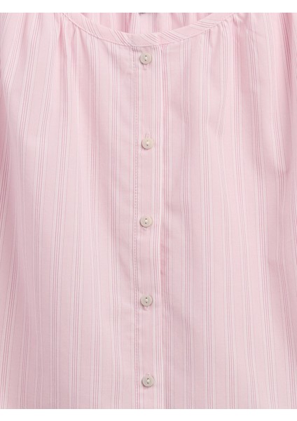 Kadın Pembe Poplin Şort Pijama Altı