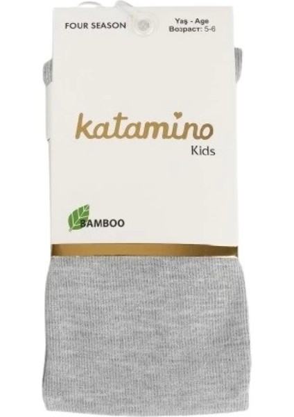 Katamino Mirabel Kız Bambu Külotlu Çorap K30207 Gri
