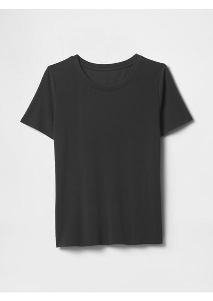 Kadın Siyah Gapfit Breathe T-Shirt modelleri
