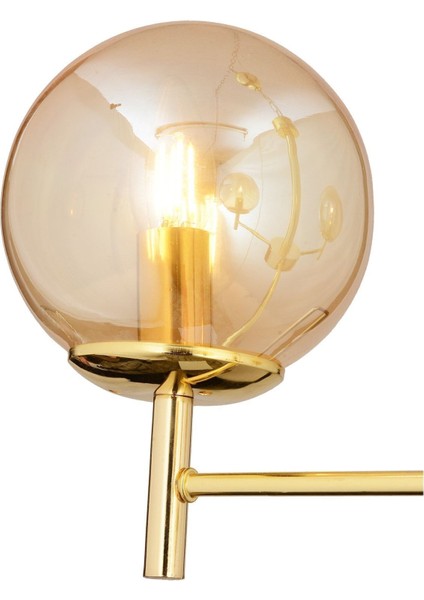 Minar 3lü Gold Kaplama Modern Yatak Odası Salon Avize