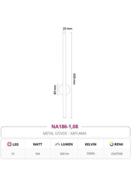 Dekoratif Iç Mekan Aplik Eskitme Md-A 5262-08