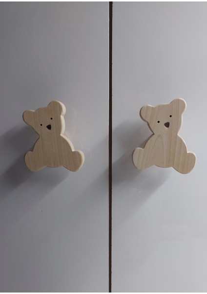 Ayıcıklı Dolap Kulpu 2'li Bebek Çocuk Odası Şifonyer Kulpu, Figürlü Çekmece Kulp fiyatları