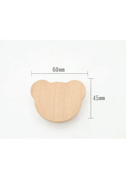 3 Adet! Ayıcıklı Bebek Odası Ahşap Çekmece/dolap Kulpu Figürlü Kulp, Ayı Teddy Şekilli Çekmece Kulp