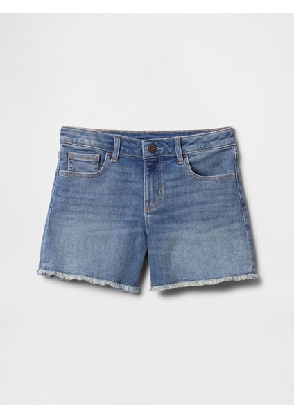 Kız Çocuk Mavi Denim Midi Şort indirimleri