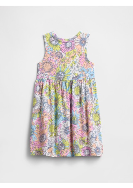 Kız Bebek Çok Renkli Desenli Elbise modelleri