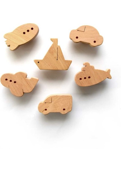 6 Adet! Bebek Odası Ahşap Çekmece/dolap Kulpu, Figürlü Kulp, Bebek Çocuk Odası Taşıtlar Şifonyer Kulpu fırsatları