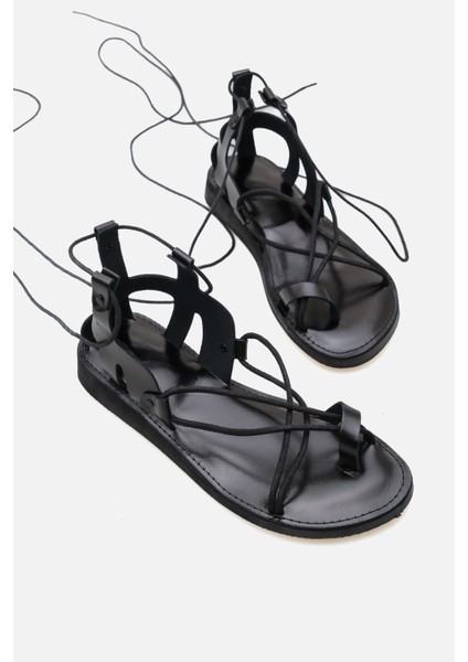 - Günlük Kadın Deri Sandalet