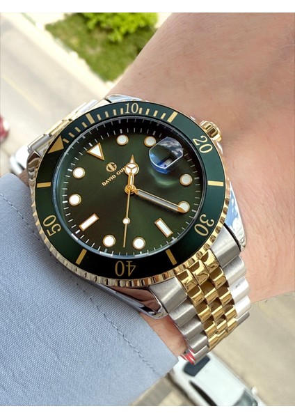 Kadranı Yeşil Spor Goldgümüş Erkek Kol Saati