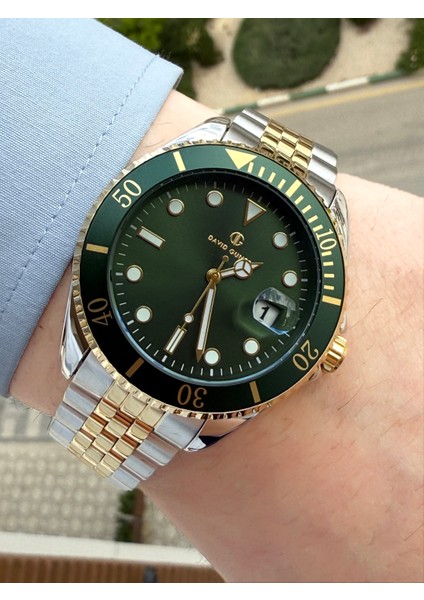 Kadranı Yeşil Spor Goldgümüş Erkek Kol Saati modelleri